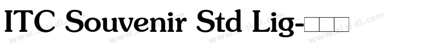 ITC Souvenir Std Lig字体转换